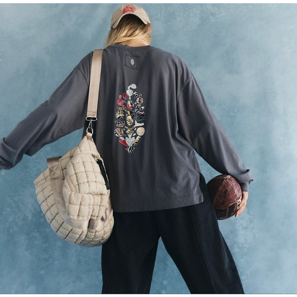 Free People Hustle Logo Layer NWT Size Small Wildflower Combo FP Movement - Picture 3 of 6